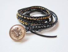 Black Gold Hematite Minimalist 3X Wrap Bracelet