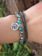 Natural African Turquoise Single Mala Bracelet