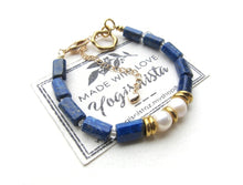 Blue Lapis Lazuli and Baroque Freshwater Pearl Necklace in 18K findings