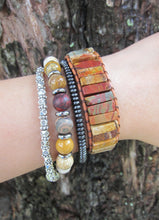 SALE - Picasso Jasper Mix Tubestone Cuff Bracelet - Ltd Edition