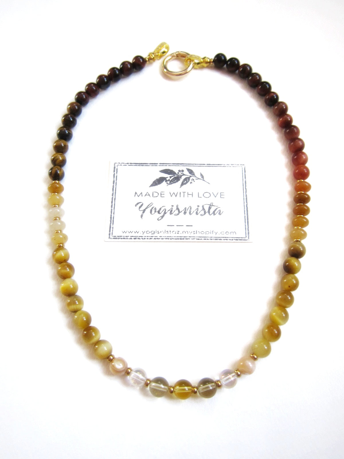 SALE - Golden Glow Beaded Necklace