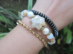 SALE - Mother Of Pearl Protective Mala Bracelet