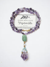 Amethyst Point Pendant Beaded Necklace