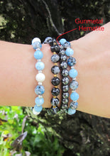 Larimar, K2, Hematite Bracelet - Throat and Third Eye Chakra