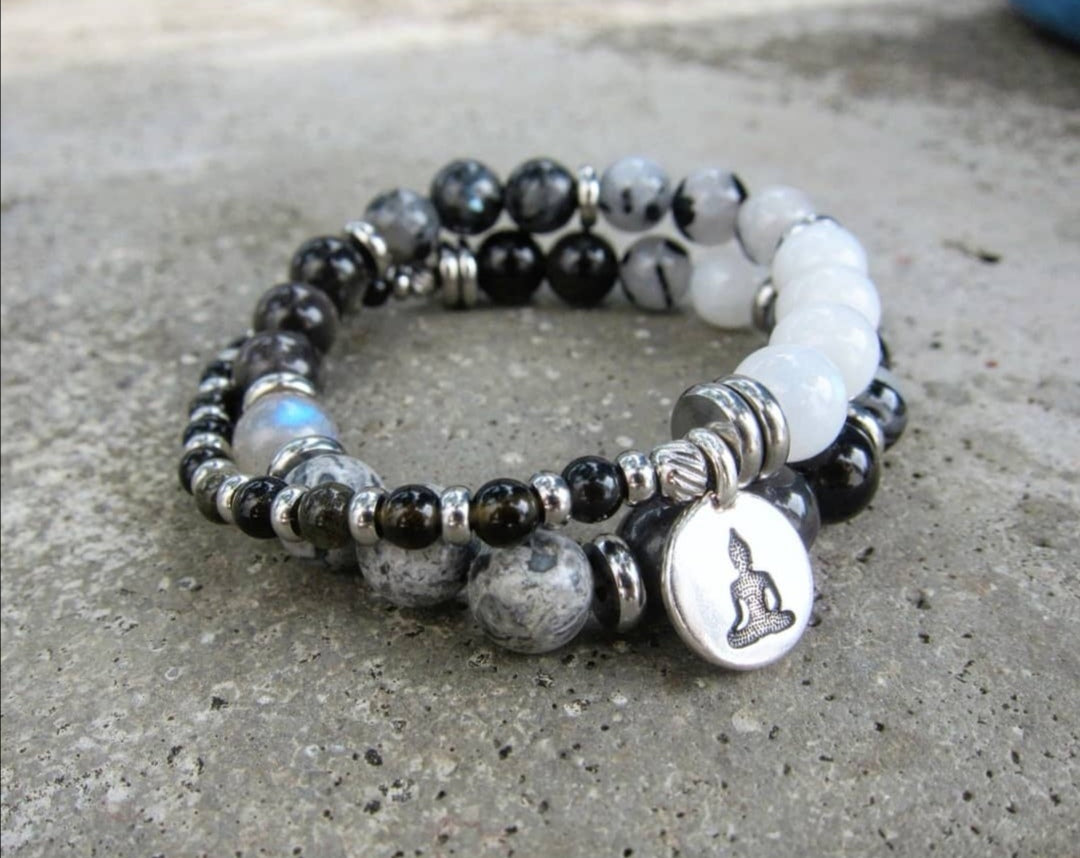 The Shadow Moon Mala Bracelet in 27 Beads