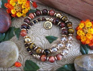 SALE - Tiger Eye Power Mala Bracelet in 27 Beads