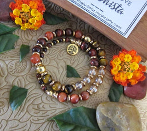 SALE - Tiger Eye Power Mala Bracelet in 27 Beads