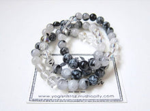 Tourmalinated Quartz Mala Bracelet - Capricorn Birthstone