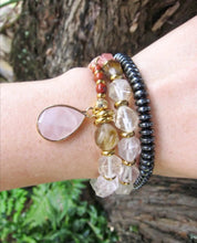 Love, Fertility, Growth Mala Bracelet - rose quartz - unconditional love mala bracelet