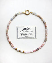 CLEARANCE SALE - Pink Opal and Baroque Freshwater Pearl BOHO Necklace