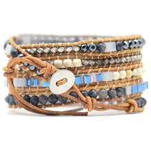 SALE - Isabella Miyuki Shell Mix Leather Wrap Bracelet