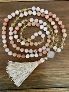 Full Moon Mala Tassel Necklace