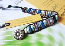 Aurora Borealis Patchwork Mix Stones Wrap Bracelet