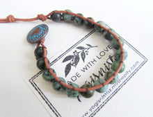 Natural African Turquoise Single Wrap Bracelet For Him or Her