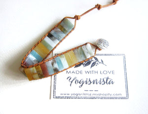 Amazonite Tubestone Bracelet - Calming Bracelet