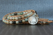 Amazonite 3X Beaded Wrap Bracelet