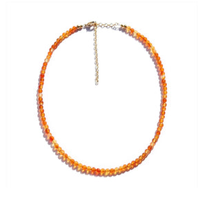 SALE - The Orange Carnelian Beaded Necklace