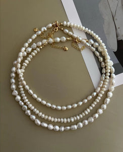 Natural Freshwater White Pearl Necklace for mothers day or xmas!