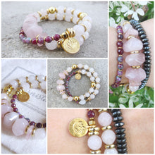 Love, Fertility, Pink Rose Quartz, Ruby Zoisite Mala Bracelet